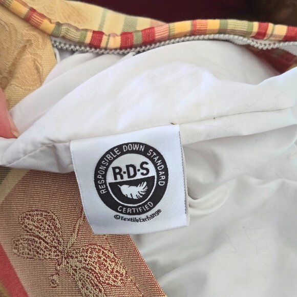 Country Cottage Plaid Accent Pillow  GrannyCore VTG 90s Yellow Pink Large 18x18 - Picture 11 of 16